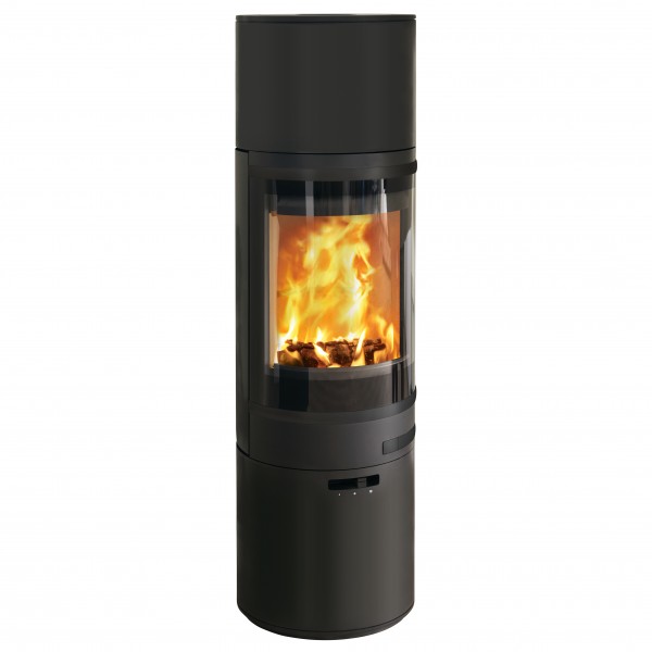 Kaminofen 85-3 Maxi in schwarz, Griff/Leisten schwarz