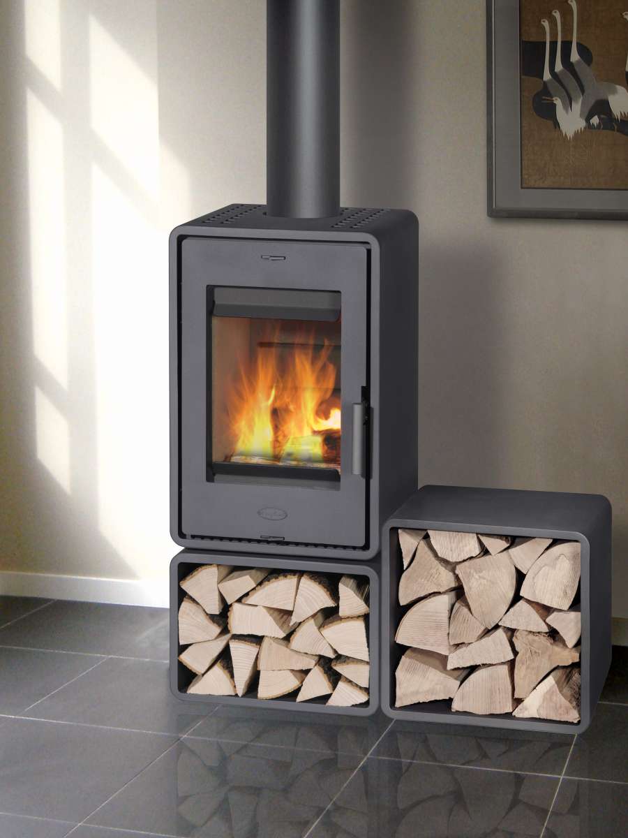 Kaminofen PETRA Stahl mit Sitzbank | Guss- & Kaminofen | Öfen & Kamine